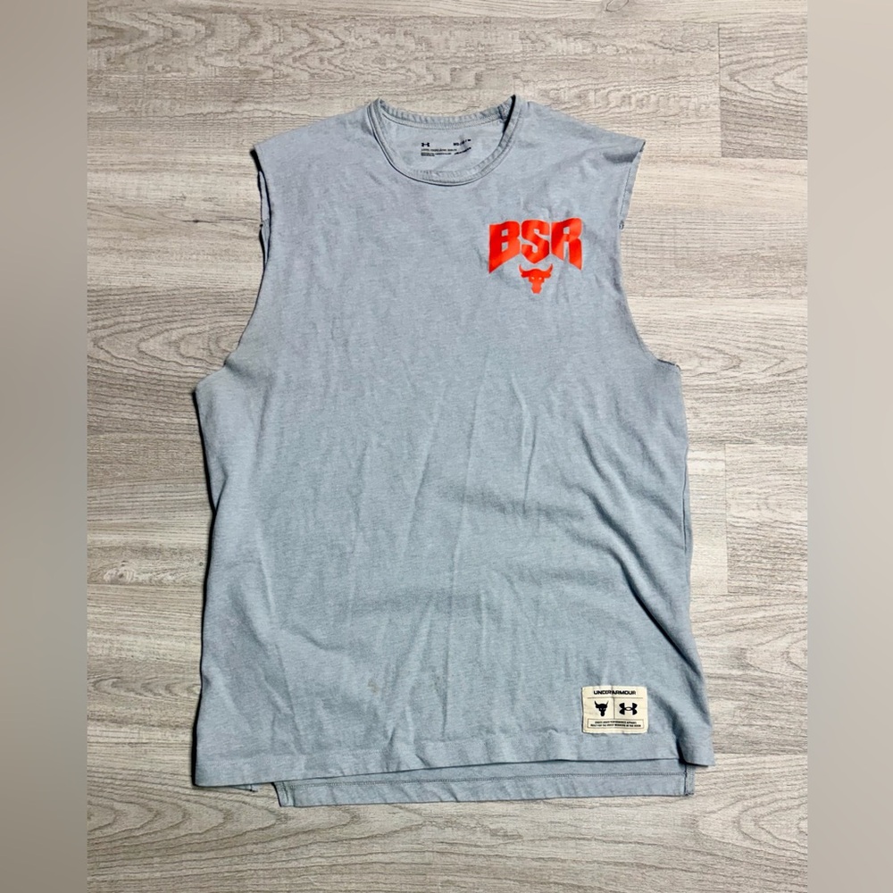 Under Armour Light Gray Project Rock Men's Tank Top